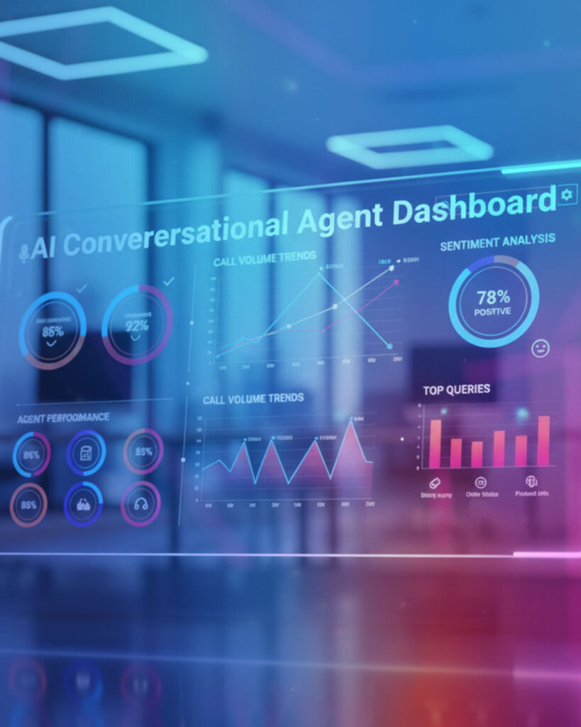 The dashboard of a AI powered conversational agent for customer service in the UAE