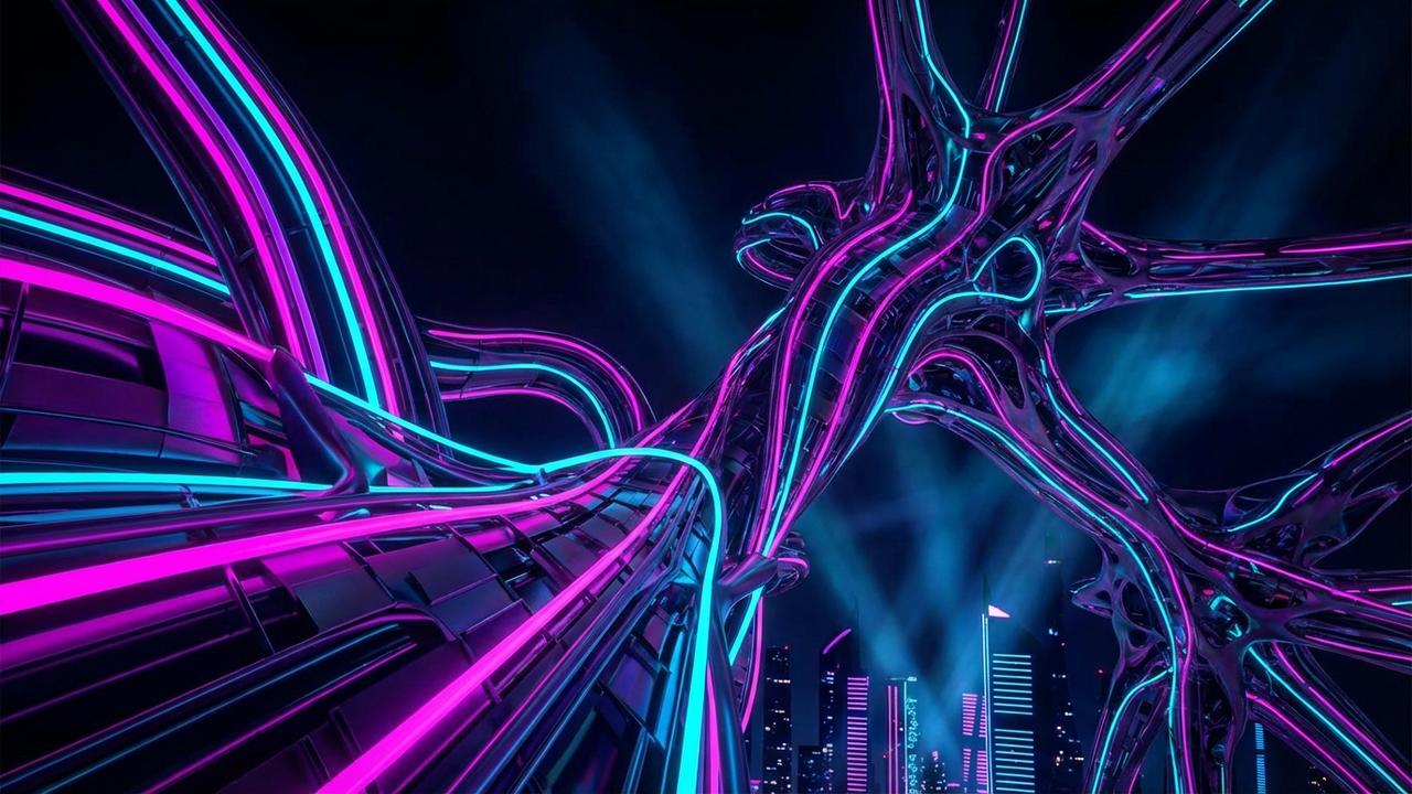 Banking On AI: How GCC Financial Services Are Embracing Automation For Success 2 An abstract illustration of digital data transforming into new, complex structures, symbolizing generative AI's creative impact and economic growth.