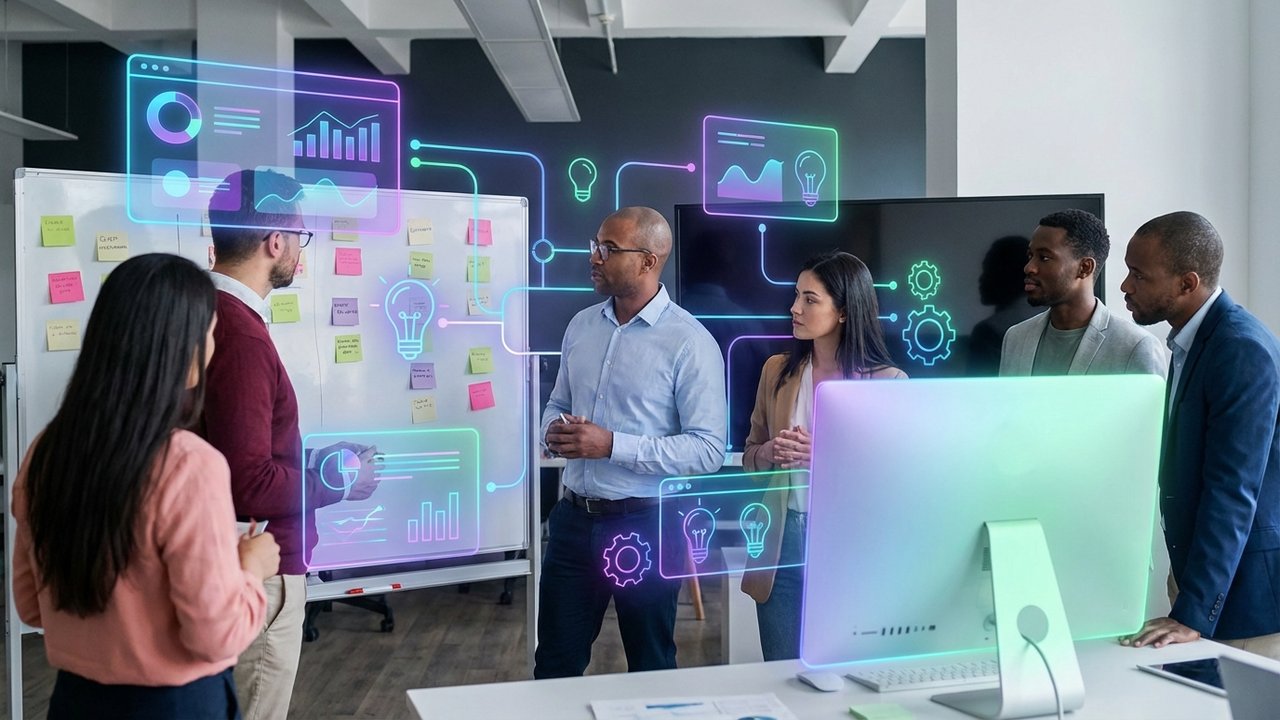 The Complete Guide To AI Marketing Automation For UAE & GCC Businesses In 2026 3 Abstract visualization of complex problems being solved through innovative AI solutions, representing strategic thinking.