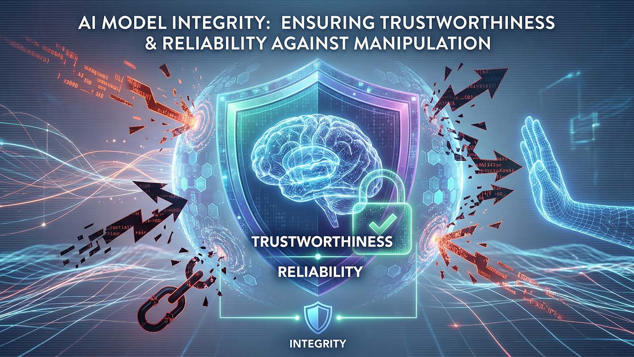 An abstract digital fortress or a secure structure shielding a cloud of data or an AI symbol, representing fortified AI defenses and a secure future.