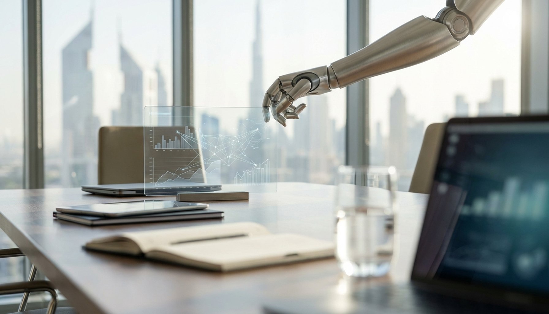 The Ultimate Guide to AI Marketing Automation Cost in UAE for 2026: What to Expect? 1 A visually ascending bar chart with glowing digital lines and nodes, symbolizing business growth and scalable technology investments.