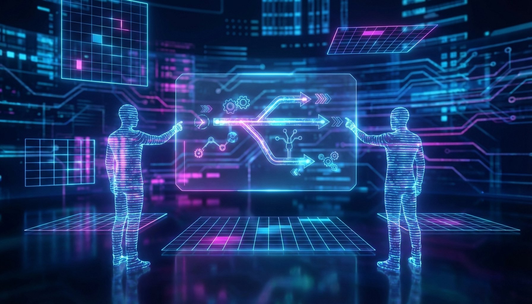 AI in Education Transformation: The Ultimate 7-Step Roadmap For Success 3 A digital roadmap graphic with arrows and icons representing strategic planning and digital presence in education.