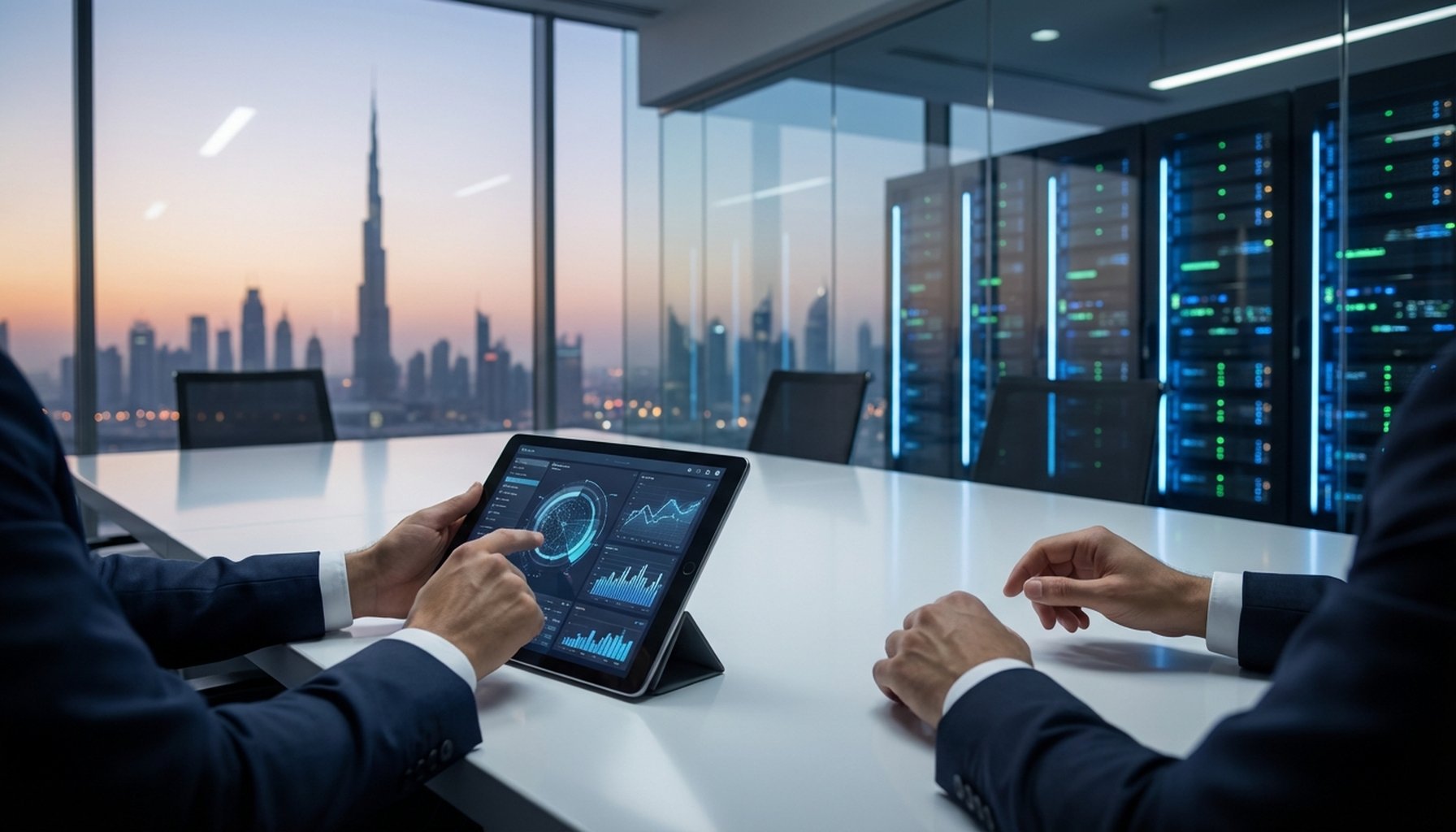 The Ultimate Guide to AI Marketing Automation Cost in UAE for 2026: What to Expect? 3 Interlocking gears with glowing data streams, symbolizing a measurable and controlled sales process driven by AI automation.