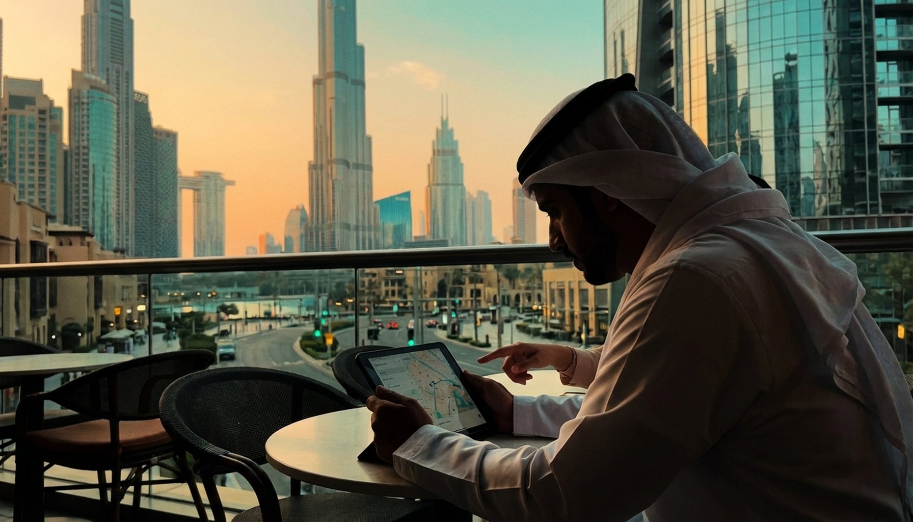 7 Proven AI Marketing Automation Strategies for UAE Healthcare 3 Map of Dubai with pins indicating local healthcare facilities and search icons.