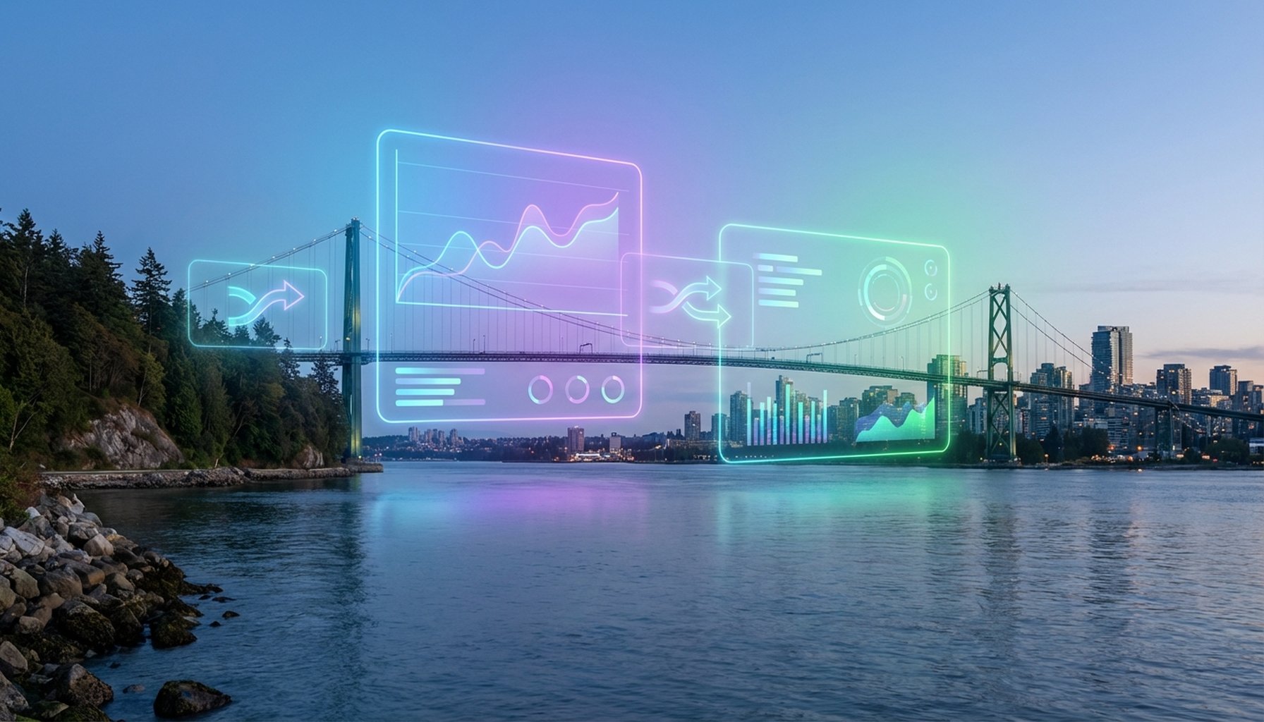 AI Agents & Chatbots for Business UAE & GCC: The Complete 2026 Guide to ROI & Implementation 4 Symbolic image of a bridge connecting two points, representing overcoming AI adoption challenges in the Middle East.