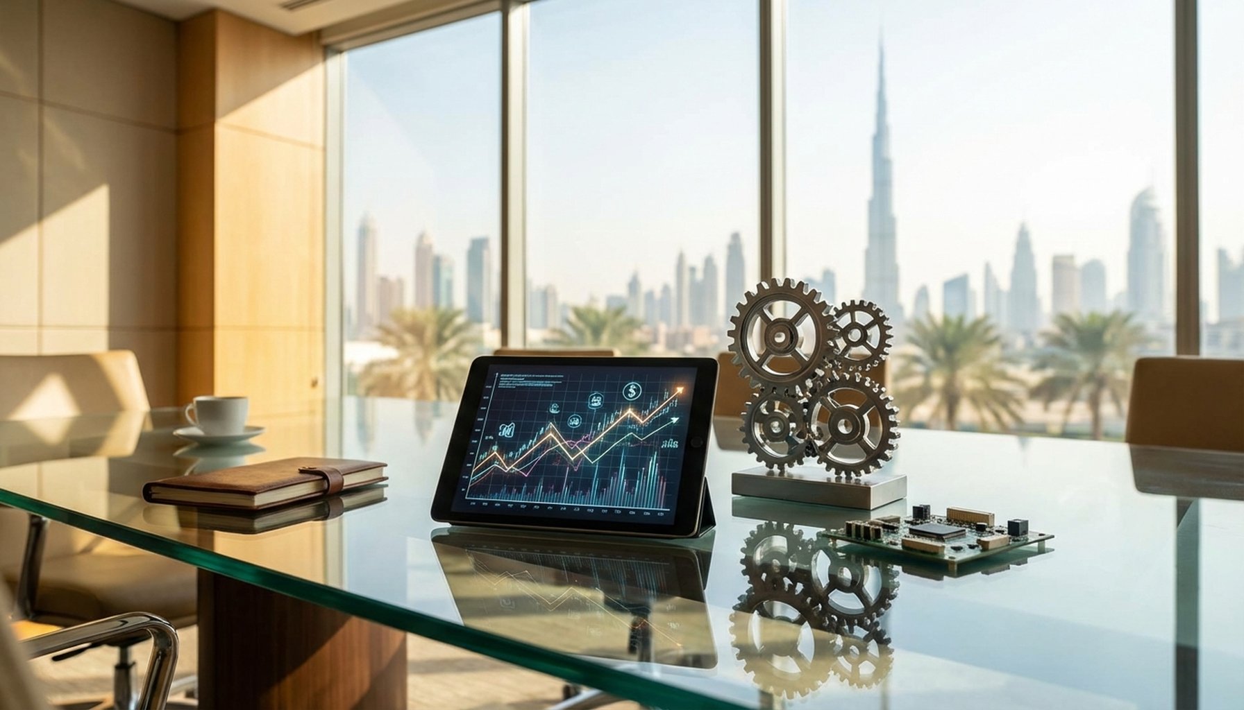 The Ultimate Guide to AI Marketing Automation Cost in UAE for 2026: What to Expect? 6 A glowing digital arrow ascending sharply on a graph, representing wise investment, growth, and long-term success.