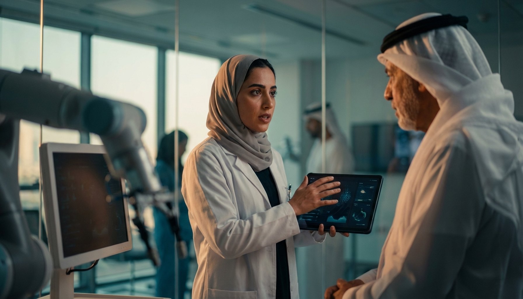 7 Proven AI Marketing Automation Strategies for UAE Healthcare 6 Abstract representation of ethical guidelines and trust in AI-powered healthcare advertising in the UAE.