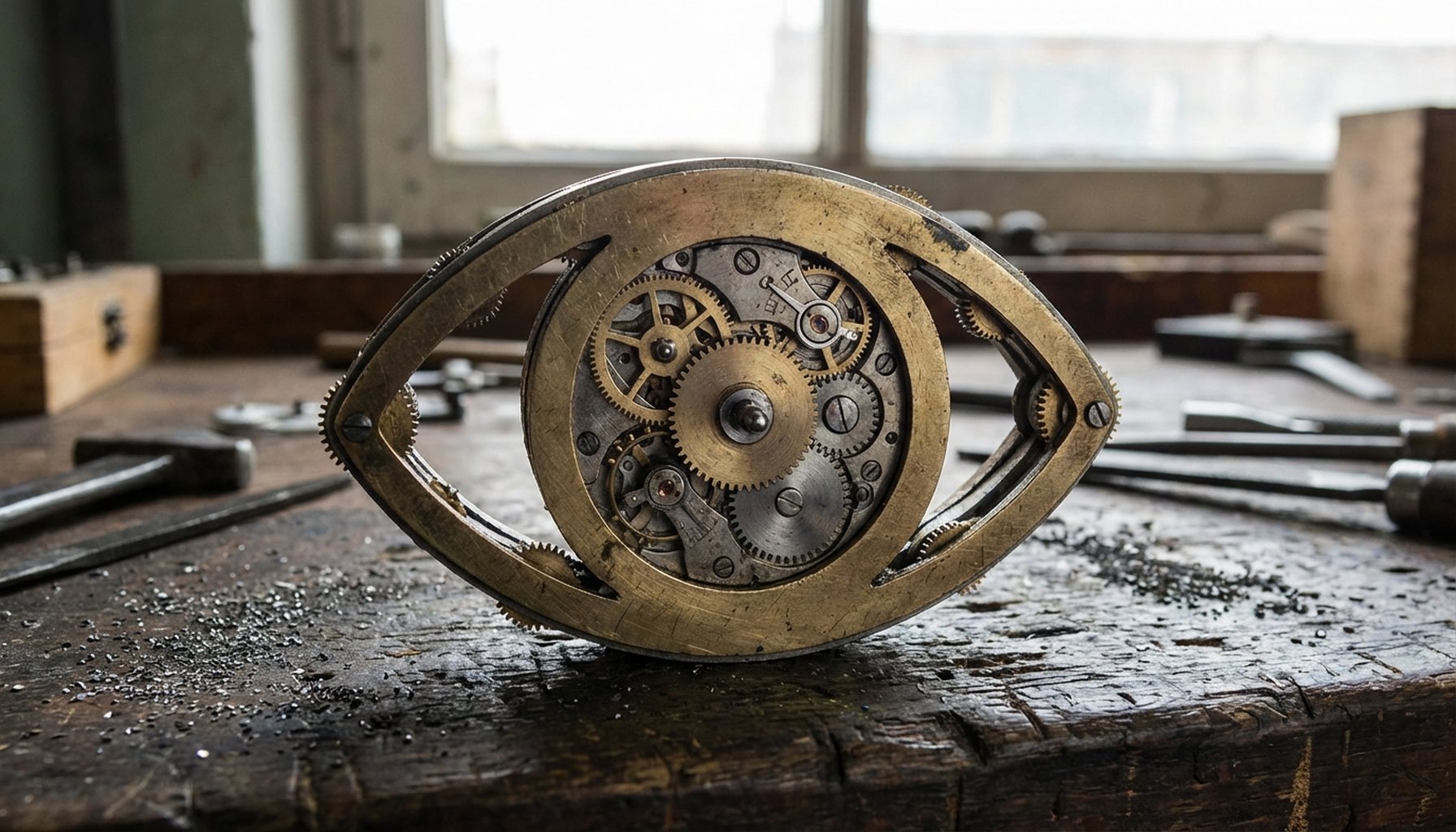 AI Adoption in UAE Real Estate: Trends, Opportunities, and Impact 8 An illustration of interconnected gears alongside a subtle human eye icon, representing AI optimization with essential human oversight and monitoring.