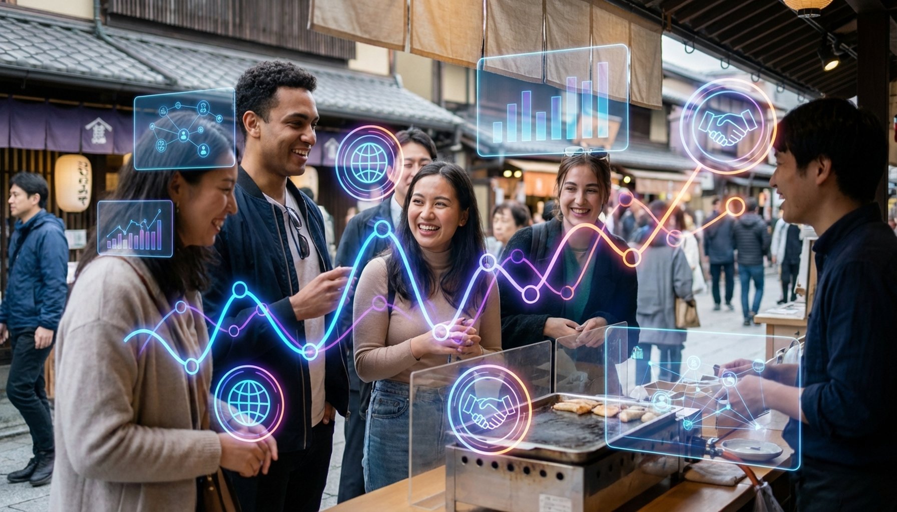 The Ultimate Guide to LinkedIn Lead Generation in UAE and Saudi Arabia 1 Interlocking geometric shapes symbolizing connection and cultural understanding in the GCC region.