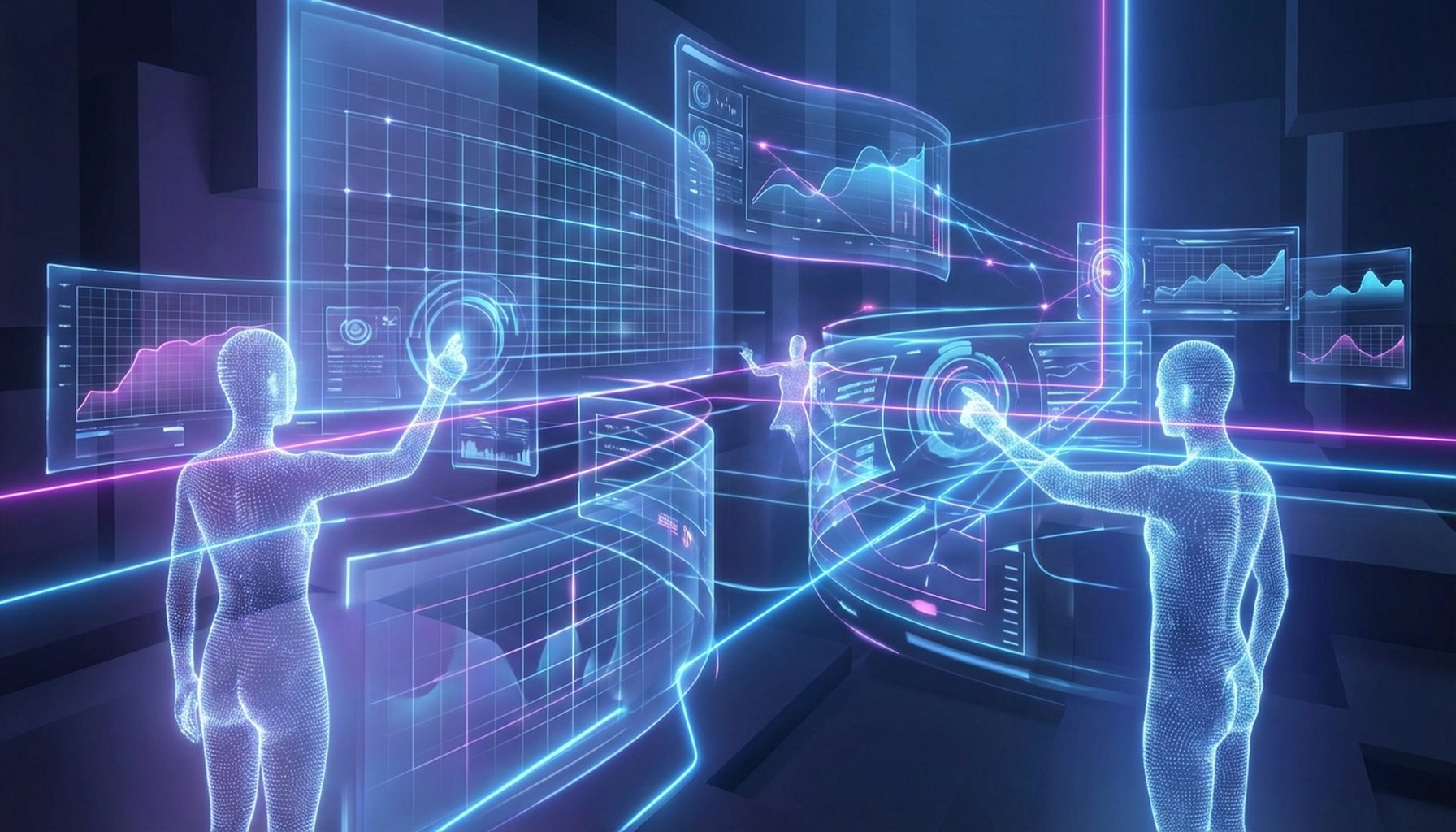 AI Voice Assistants vs Text Chatbots - What's Best For Your Business 4 A visual metaphor for smooth, automated digital workflows, possibly showing gears or processes flowing seamlessly without interruption.