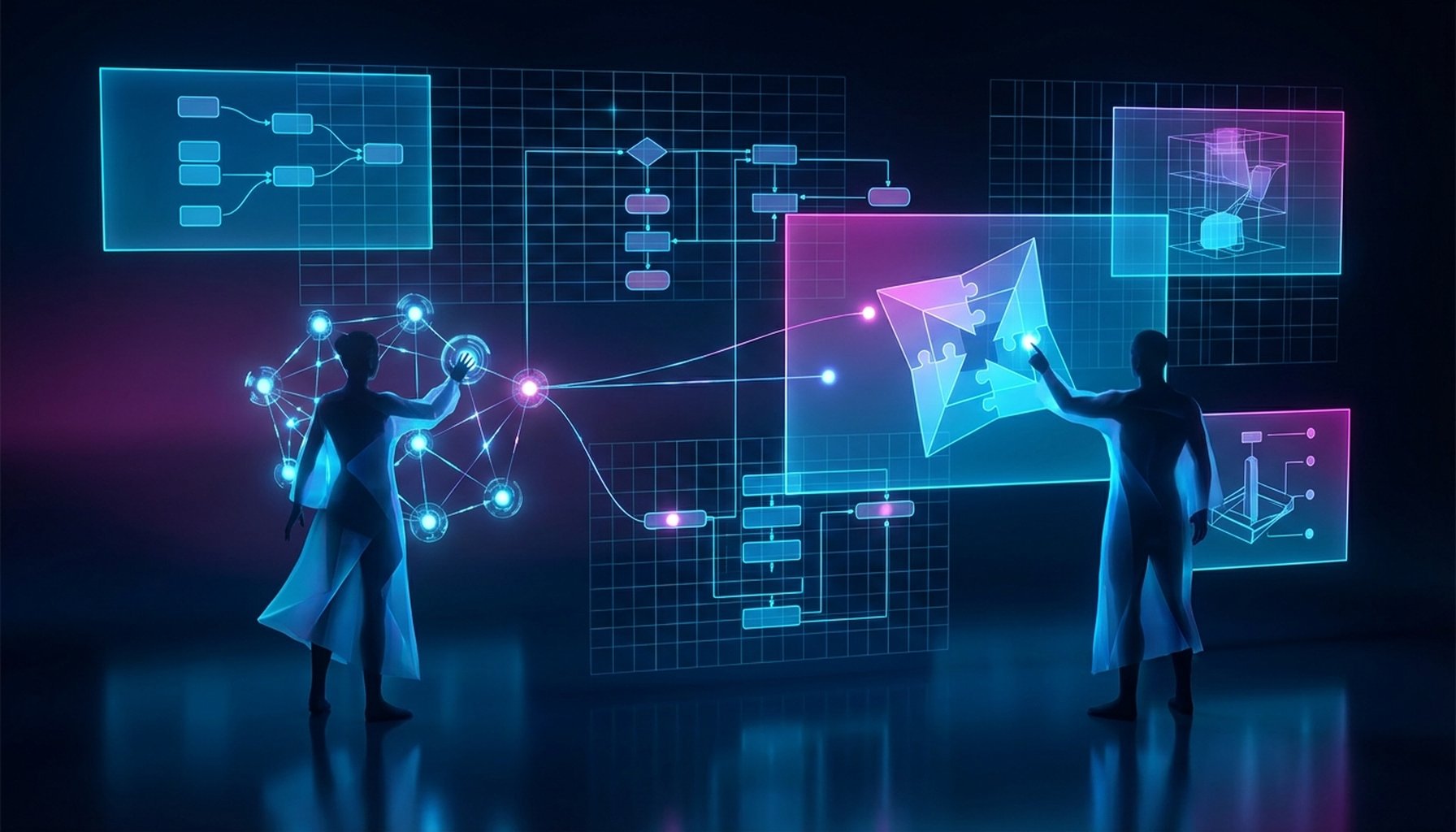 AI Voice Assistants vs Text Chatbots - What's Best For Your Business 6 An abstract visual representing the overcoming of challenges and finding solutions, with elements of stability and robust structure.