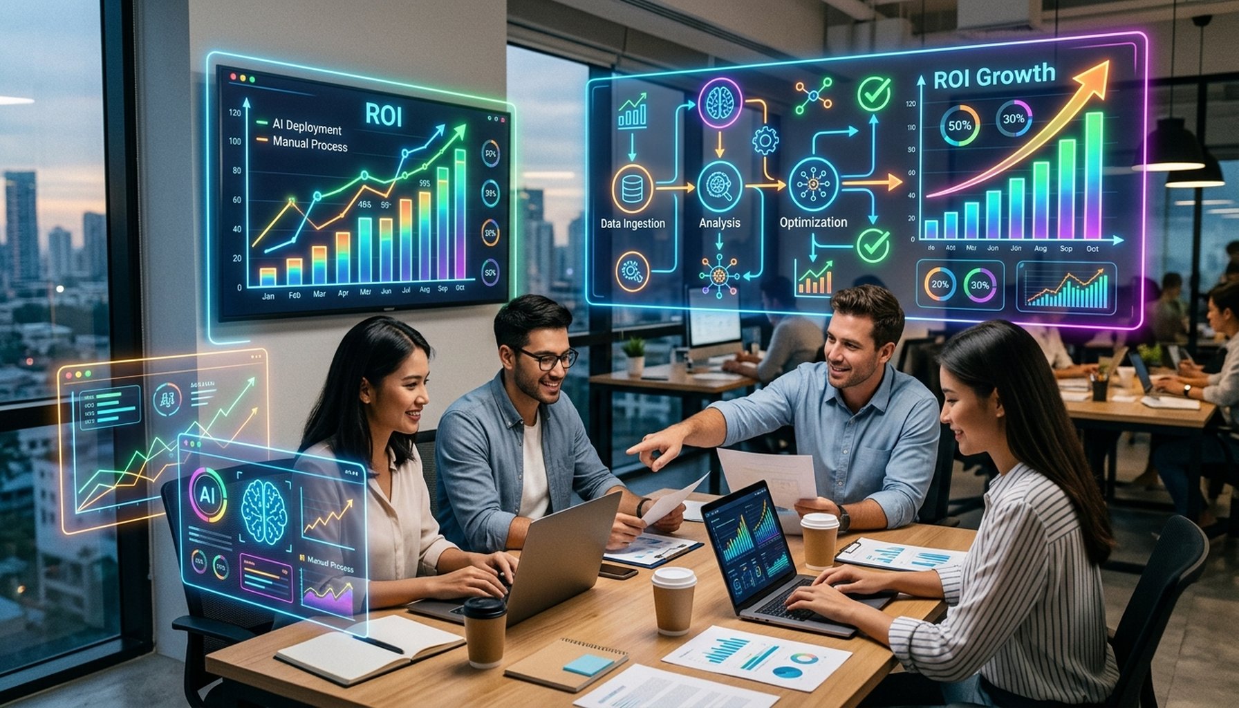 AI Agent & Chatbot Development Cost in Dubai: The Complete 2026 Pricing Guide with ROI Strategies 5 A visual metaphor for successful AI implementation, showing growth and high return on investment.
