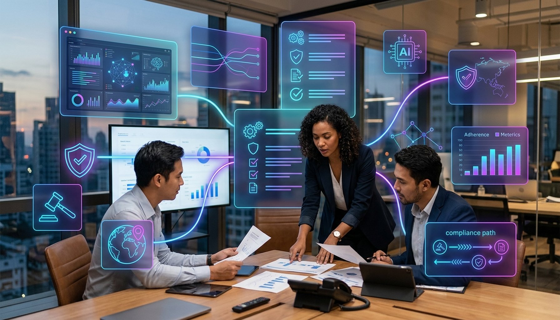 Agentic AI Implementation in Dubai Private Sector: The Ultimate Guide for 2026 8 Stylized map of Dubai with interconnected nodes, emphasizing local partnership and regulatory adherence.