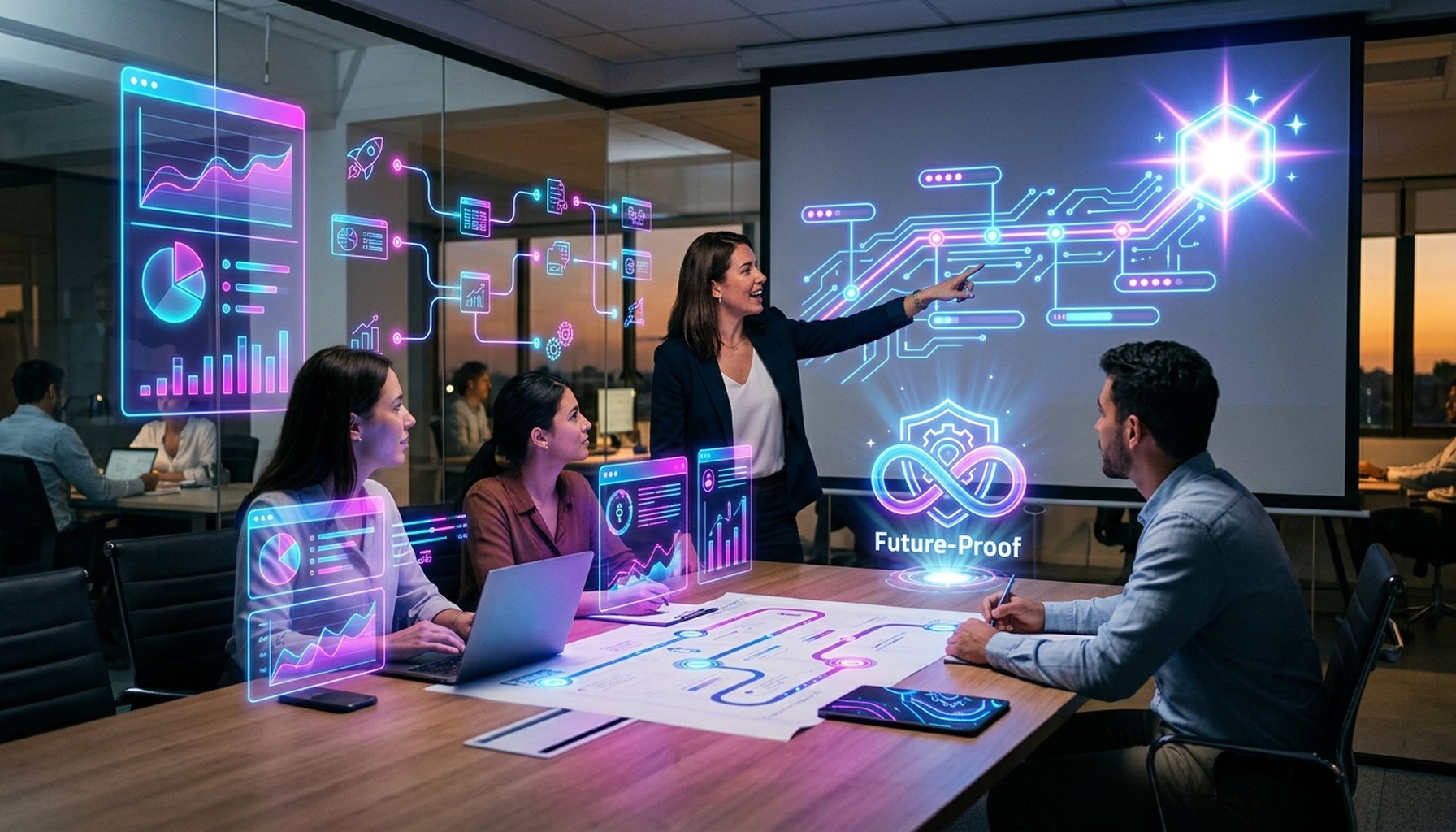 AI in Education: From Chaos to Clarity for Educational Leaders in 2026 9 A digital roadmap with a clear, glowing destination point, representing a future-proof AI-powered learning environment.