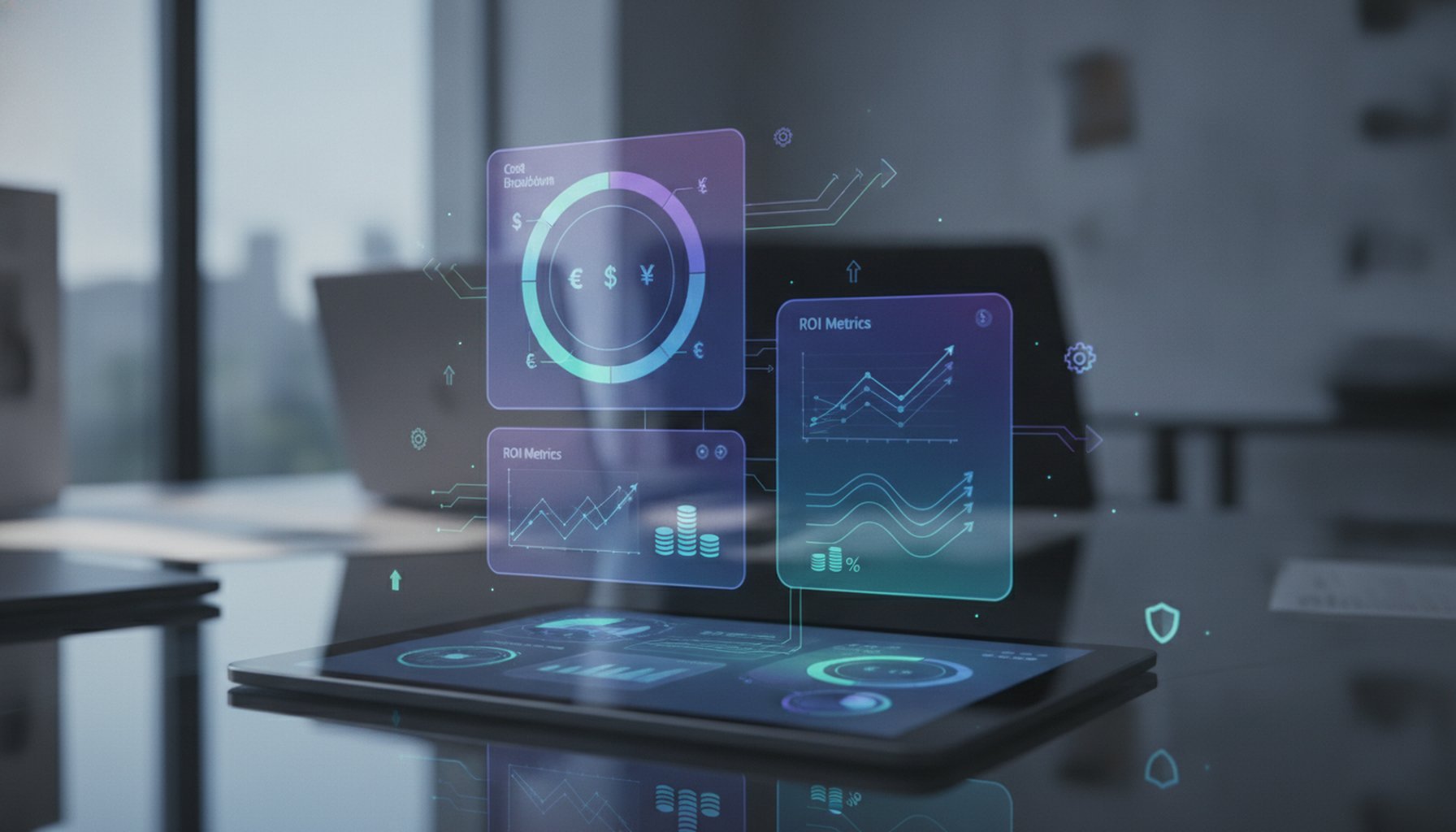 Agentic AI Dubai: 10 proven strategies to achieve 40% cost reduction in 2026 1 Financial dashboard showing AI implementation costs and return on investment calculations for Dubai businesses