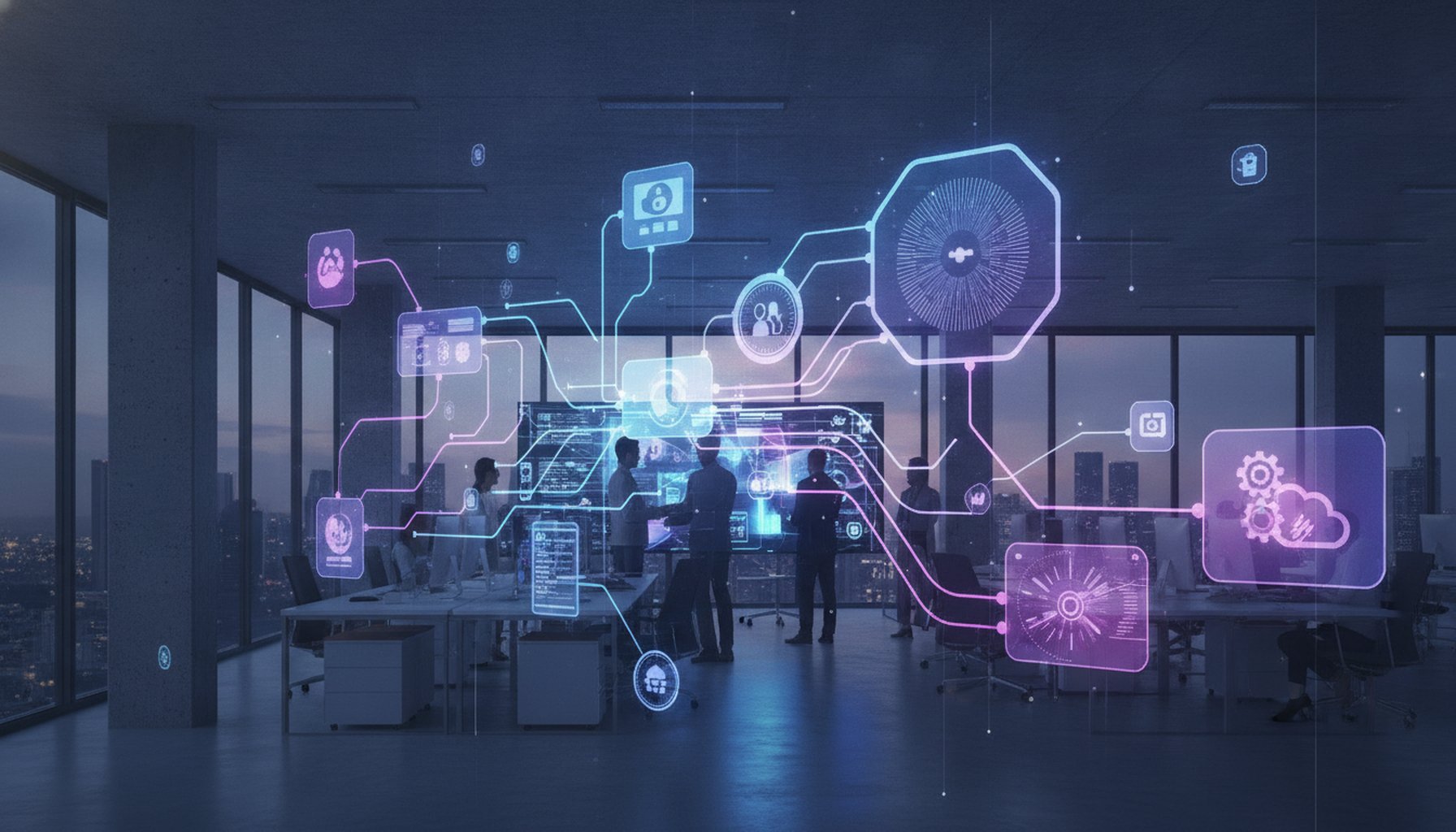 Agentic AI Dubai: 10 proven strategies to achieve 40% cost reduction in 2026 2 Visual representation of AI systems integrating with Dubai business infrastructure and payment gateways