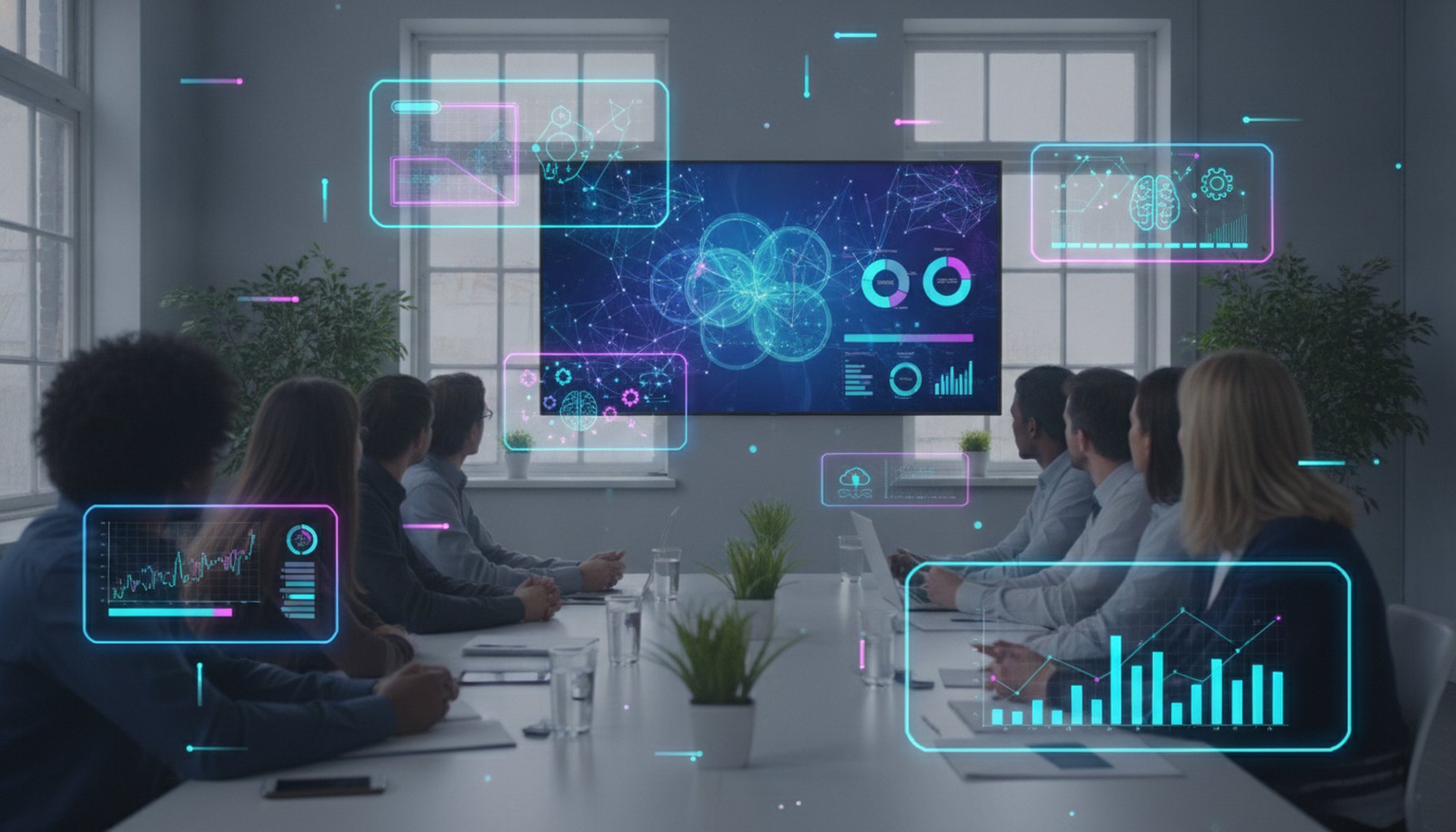 How Agentic AI Will Transform Dubai Businesses - An Implementation Roadmap 2 Corporate training environment illustrating AI education and investment planning for businesses