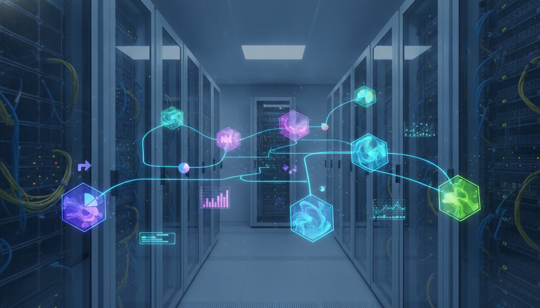 Agentic AI Dubai: 10 proven strategies to achieve 40% cost reduction in 2026 8 Visualization of multi-agent AI systems coordinating and communicating autonomously