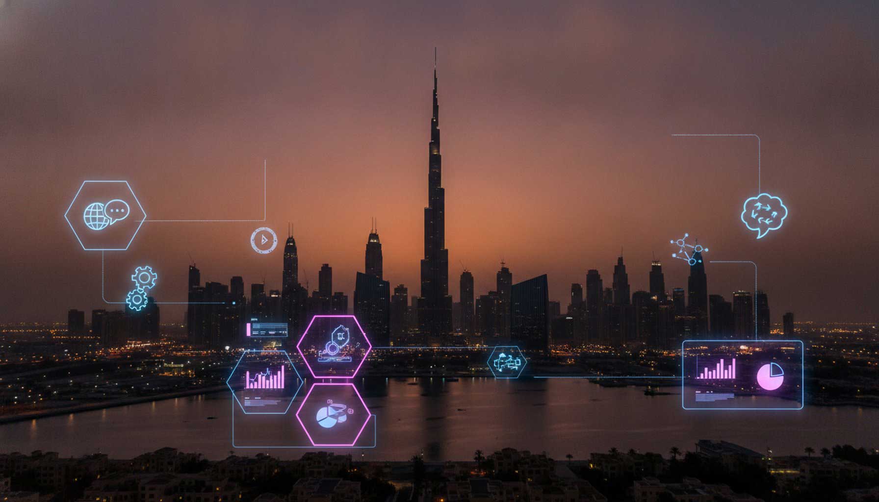 Your Customers Stopped Googling. They're Asking AI Now: The GEO Guide for Dubai Businesses 4 Dubai cityscape representing bilingual content strategy for UAE market