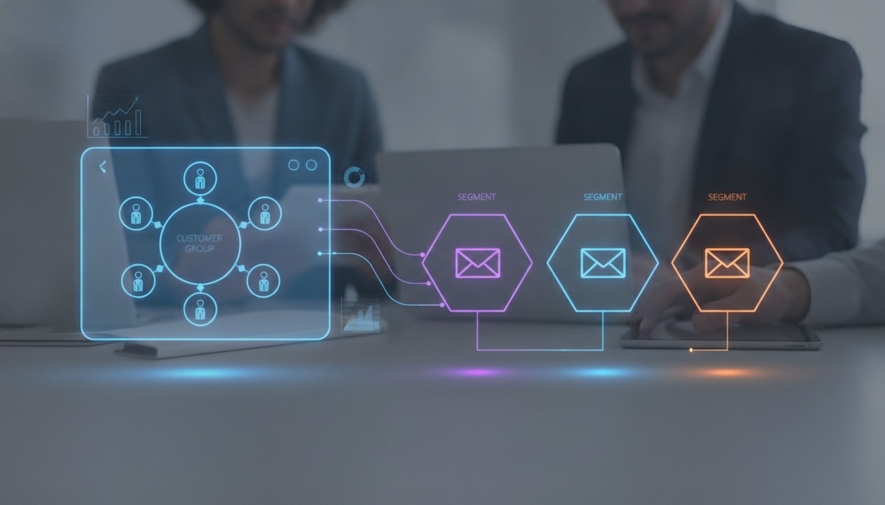10 Proven AI Automation Strategies Every Retail & E-commerce Business Should Use 3 Customer segmentation illustration showing groups organized with personalized email targeting